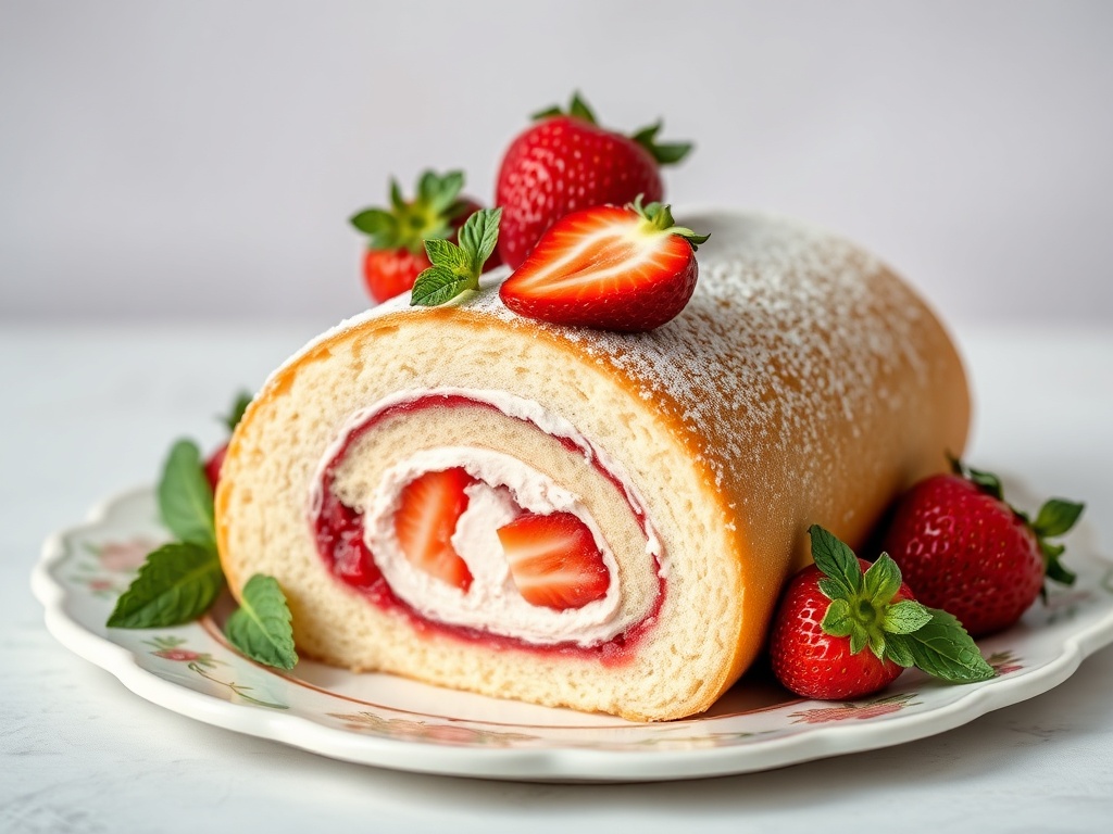 Strawberry Roll Cake